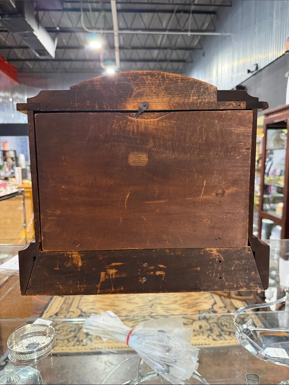 1921 Vintage-Style Seth Thomas Mantel Clock in Rich Mahogany Finish